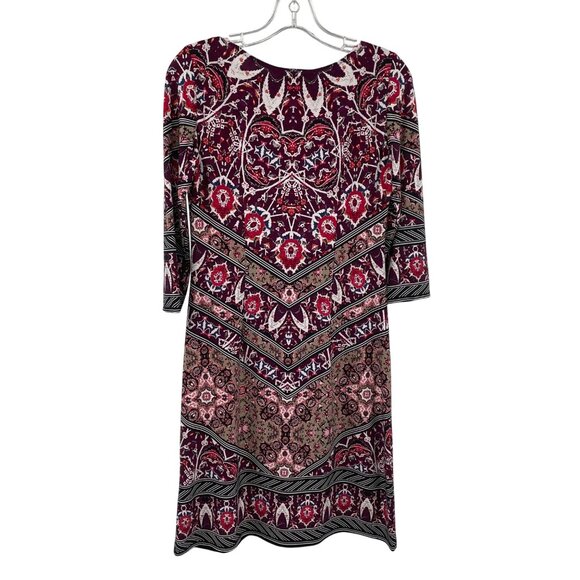 Wisp Petites Womens Colorful Sheath Dress 3/4 Sleeve Size 4P - Picture 7 of 9